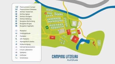 Platzplan des Campingplatzes